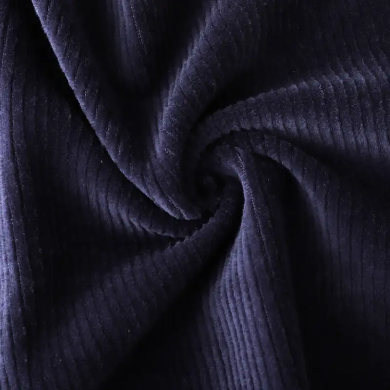 China Fabric for Pants,Skirt,Blazer Weft Corduroy Knit Fabric Cotton Polyester Spandex Blue color buy from China wholesaler bulk order at wholesale price free worldwide shipping Alibaba