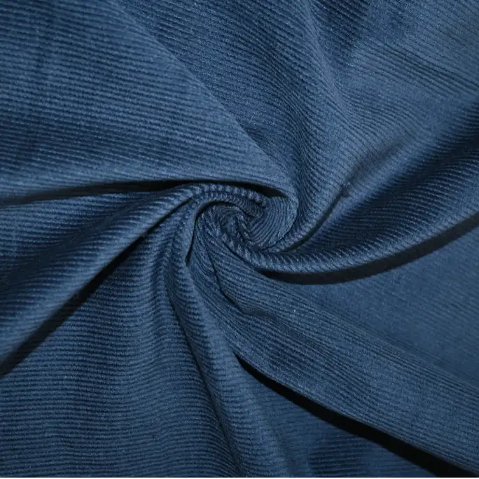 India Fabric for Blouse,Skirt,Crop Top Cotton Corduroy Natural Woven Fabric Cotton Blue color buy from India wholesaler bulk order at wholesale price free worldwide shipping Alibaba