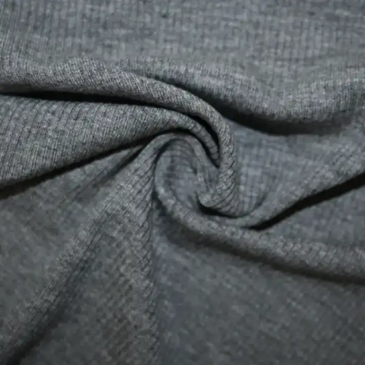 China Fabric for Open Cardigan (Sweater) Rib Knit Fabric Spandex Polyester grey color buy from China wholesaler bulk order at wholesale price free worldwide shipping Alibaba