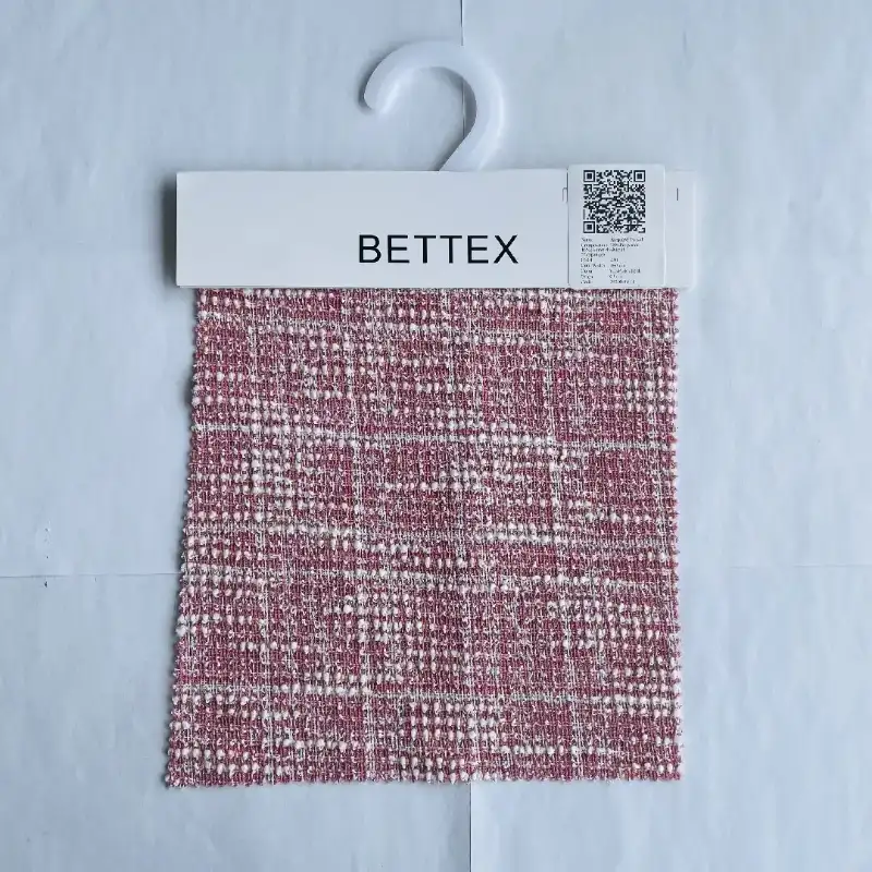 China Fabric for Crop Top Hacci Knit Fabric Polyester Cotton Metal Spandex Yd-Pink Check color buy from China wholesaler bulk order at wholesale price free worldwide shipping Alibaba