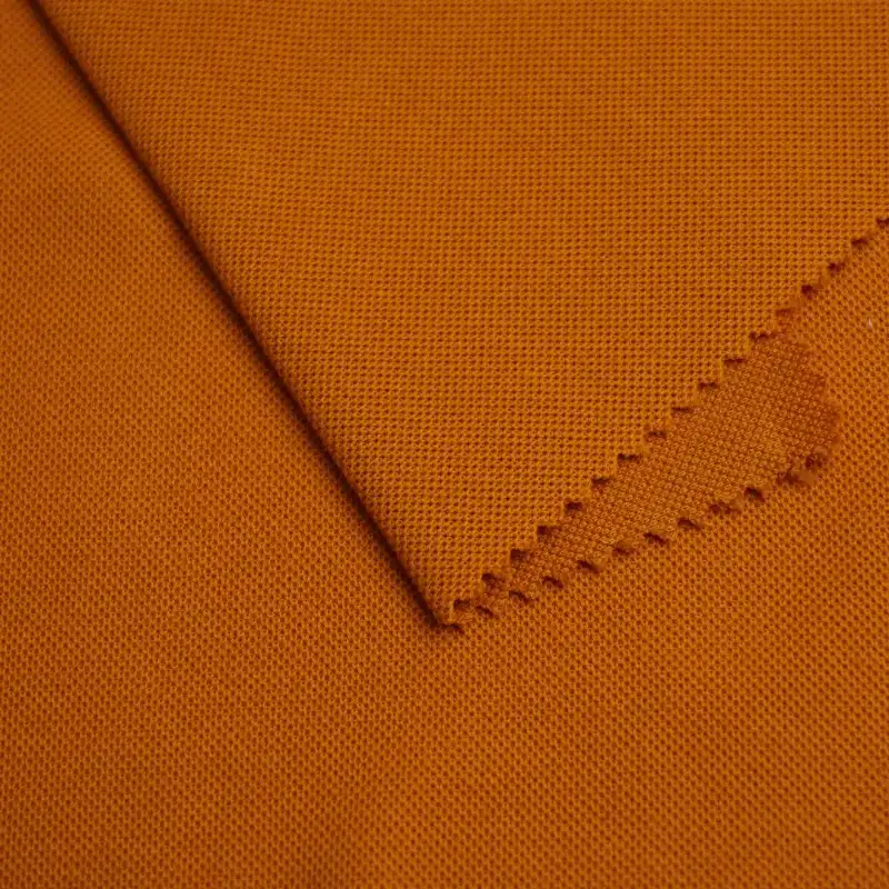 China Fabric for T-Shirt,Polo Shirt,T-shirt (Sweater),Polo T-shirt (Sweater) Pique Knit Fabric Polyester Cotton Solid-Orange color buy from China wholesaler bulk order at wholesale price free worldwide shipping Alibaba