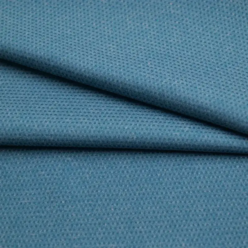 China Fabric for T-shirt (Sweater),Sweatshirt Birdeye Mesh Knit Fabric Polyester Spandex BLUE color buy from China wholesaler bulk order at wholesale price free worldwide shipping Alibaba