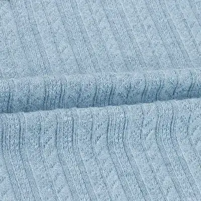 China Fabric for Open Cardigan (Sweater),Dresses (Cardigan Open) (Sweater),Dresses (Cardigan Button) (Sweater) Weft Jacquard Knit Fabric Polyester Nylon Viscose blue color buy from China wholesaler bulk order at wholesale price free worldwide shipping Alibaba