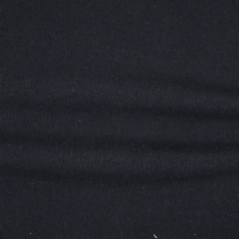 China Fabric for Tank Top,Crop Top,Hoodie Rib Knit Fabric Cotton Spandex BLACK color buy from China wholesaler bulk order at wholesale price free worldwide shipping Alibaba