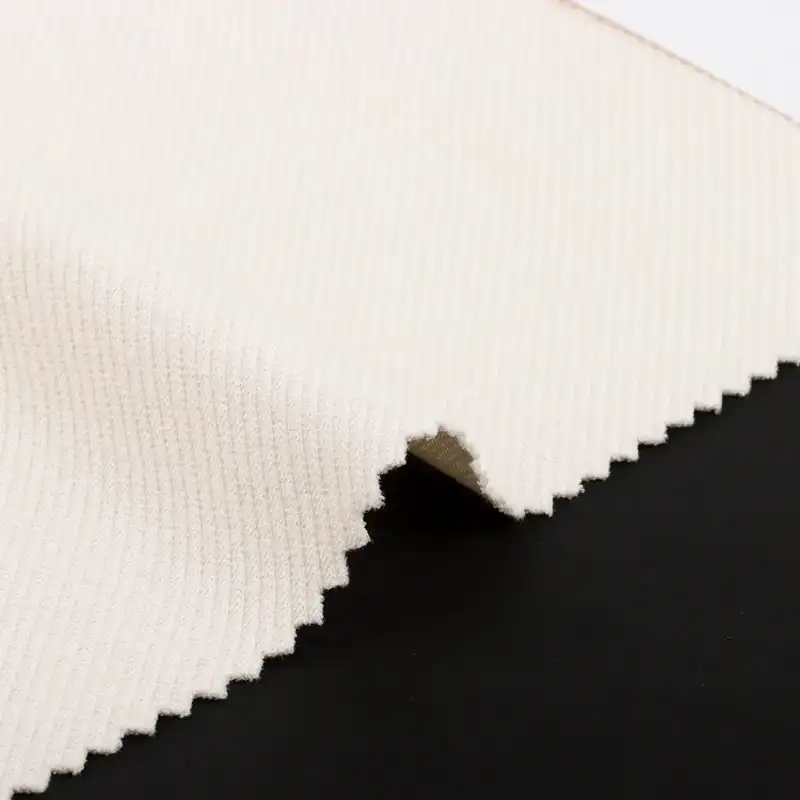 China Fabric for Jackets,Blazer,Knitted Jacket (Sweater) Weft Jacquard Knit Fabric Cotton Polyester Elastane off-white color buy from China wholesaler bulk order at wholesale price free worldwide shipping Alibaba