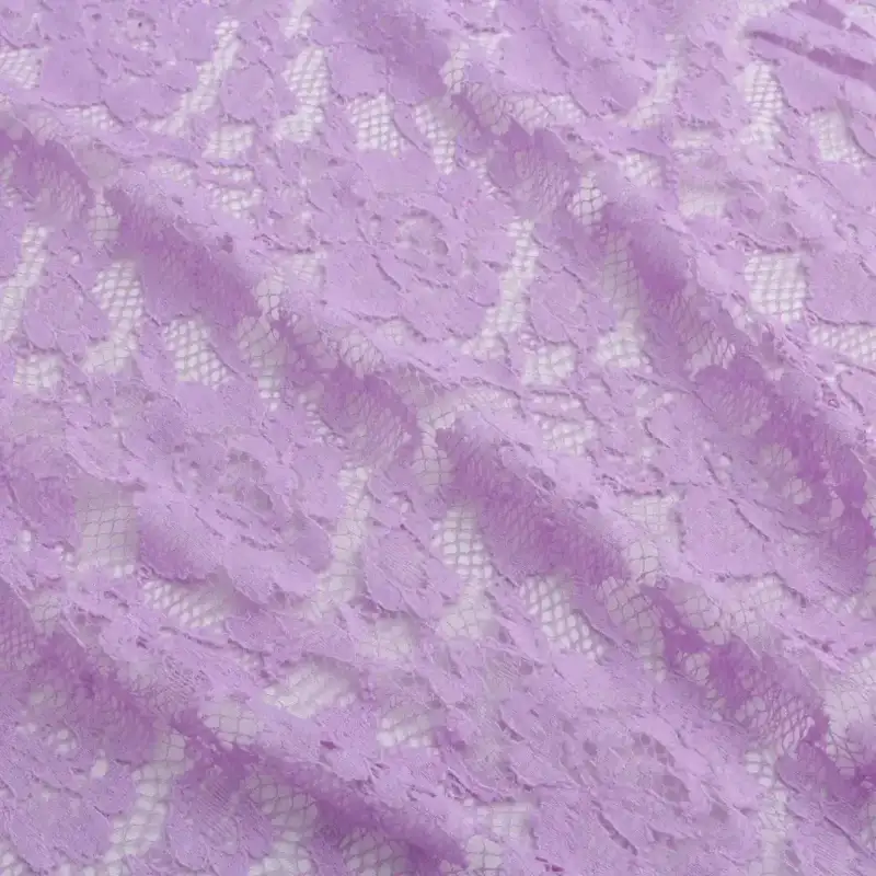 China Fabric for Blouse,Lingerie Lace Knit Fabric Polyester Spandex Light Purple color buy from China wholesaler bulk order at wholesale price free worldwide shipping Alibaba