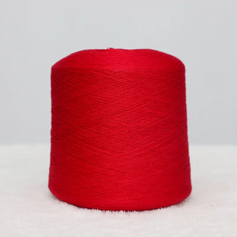 China Yarn for Half-Zipper Cardigan (Sweater),Crew Neck Pullover (Sweater),Polo T-shirt (Sweater) Ring Spun Regular Yarn Cotton Recycled Polyester Red color buy from China wholesaler bulk order at wholesale price free worldwide shipping Alibaba