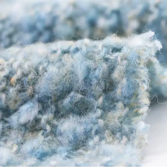 China Yarn for Dresses (Pullover) (Sweater),Knitted Leggings (Sweater),Skirt (Sweater) Mossy Yarn Fancy Yarn Acrylic Wool Polyester 蓝色 color buy from China wholesaler bulk order at wholesale price free worldwide shipping Alibaba