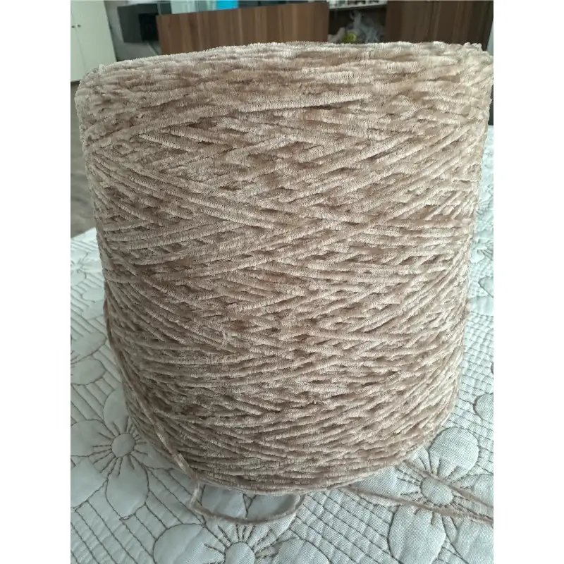 China Yarn for Ladies Vest (Sweater),Round Neck Pullover (Sweater),Crop Top Pullover (Sweater) Matt Chenille Fancy Yarn Polyester TAUPE GRAY color buy from China wholesaler bulk order at wholesale price free worldwide shipping Alibaba