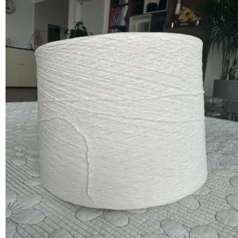 China Yarn for Crop Top,Pajamas,Open Cardigan (Sweater),Crew Neck Pullover (Sweater),Crop Top Pullover (Sweater) Matt Chenille Fancy Yarn Polyester Silver Birch color buy from China wholesaler bulk order at wholesale price free worldwide shipping Alibaba