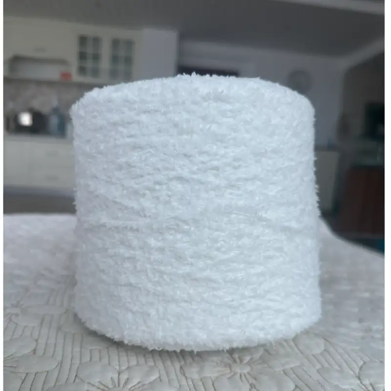 China Yarn for Crop Top,Pajamas,Crew Neck Pullover (Sweater),Loungewear Teddy Yarn Fancy Yarn Polyester white color buy from China wholesaler bulk order at wholesale price free worldwide shipping Alibaba