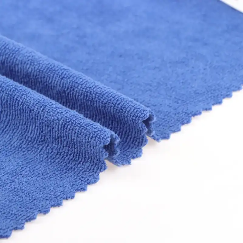China Fabric for Hoodie  (Sweater),Loungewear Towel Fabric Knit Fabric Polyester BLUE color buy from China wholesaler bulk order at wholesale price free worldwide shipping Alibaba