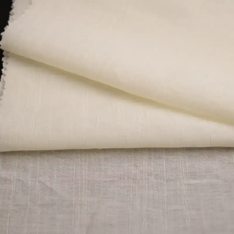 China Fabric for Shirt,Blouse Cotton Crepe Natural Woven Fabric Nylon Rayon Milky white color buy from China wholesaler bulk order at wholesale price free worldwide shipping Alibaba