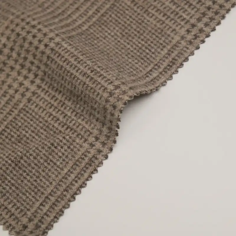 China Fabric for Jackets,Trench Coat,Overcoat Bristled fabric Knit Fabric Polyester Rayon Acrylic Khaki color buy from China wholesaler bulk order at wholesale price free worldwide shipping Alibaba