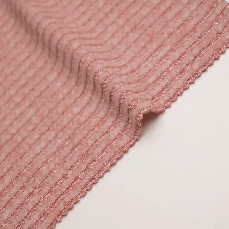 China Fabric for Open Cardigan (Sweater),Dresses (Cardigan Button) (Sweater) Rib Knit Fabric Polyester Rayon Spandex Pale red color buy from China wholesaler bulk order at wholesale price free worldwide shipping Alibaba
