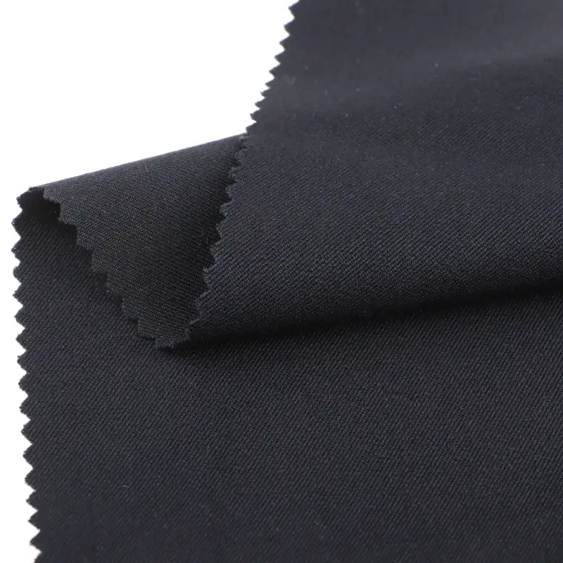 China Fabric for Pants Polyester/Rayon Twill Woven Blended Fabric Polyester Rayon Spandex Blue color buy from China wholesaler bulk order at wholesale price free worldwide shipping Alibaba