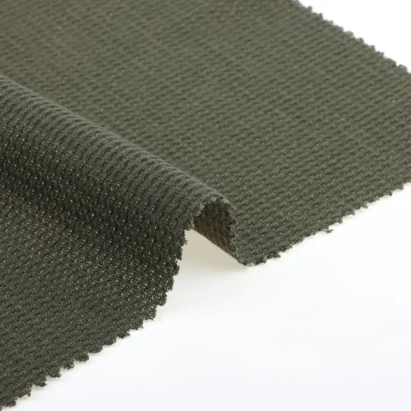 China Fabric for T-Shirt,Shorts Waffle Knit Fabric Polyester Olive Green color buy from China wholesaler bulk order at wholesale price free worldwide shipping Alibaba