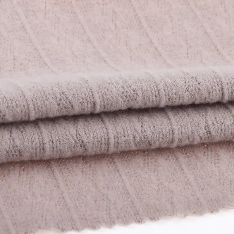 China Fabric for Pants,T-Shirt Weft Jacquard Knit Fabric Polyester dusty pink color buy from China wholesaler bulk order at wholesale price free worldwide shipping Alibaba