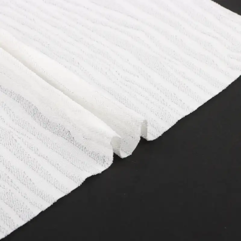 China Fabric for T-Shirt,Shorts,Loungewear Weft Jacquard Knit Fabric Polyester Spandex White color buy from China wholesaler bulk order at wholesale price free worldwide shipping Alibaba