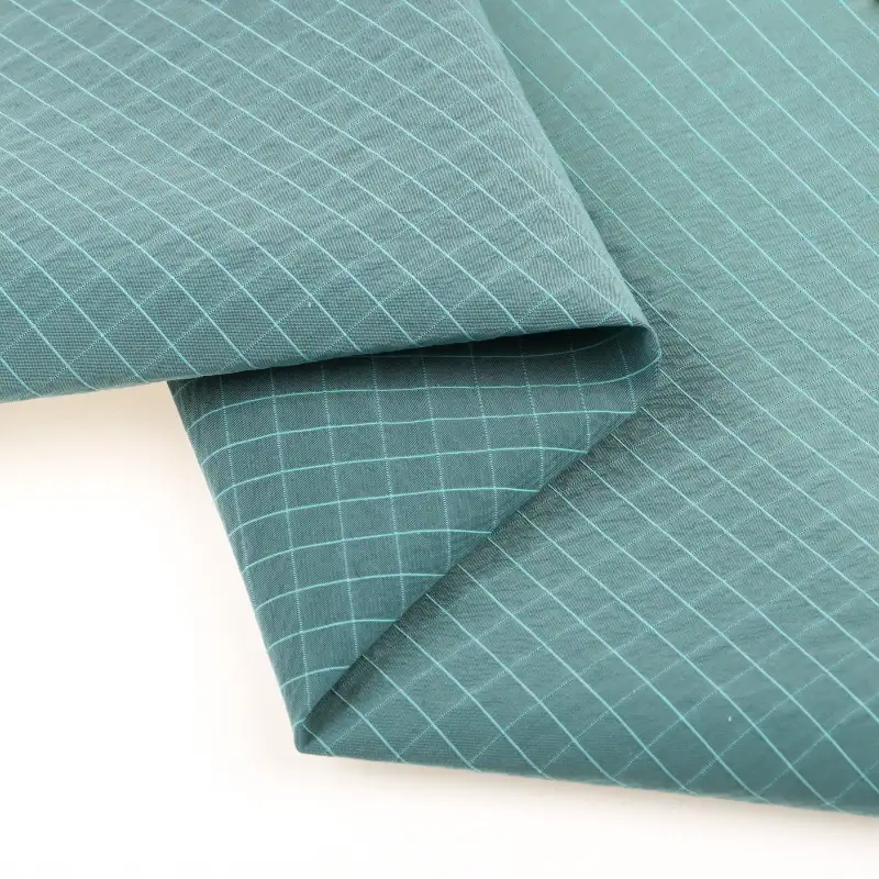 China Fabric for Jackets Nylon Taffeta Synthetic Woven Fabric Nylon BLUE color buy from China wholesaler bulk order at wholesale price free worldwide shipping Alibaba