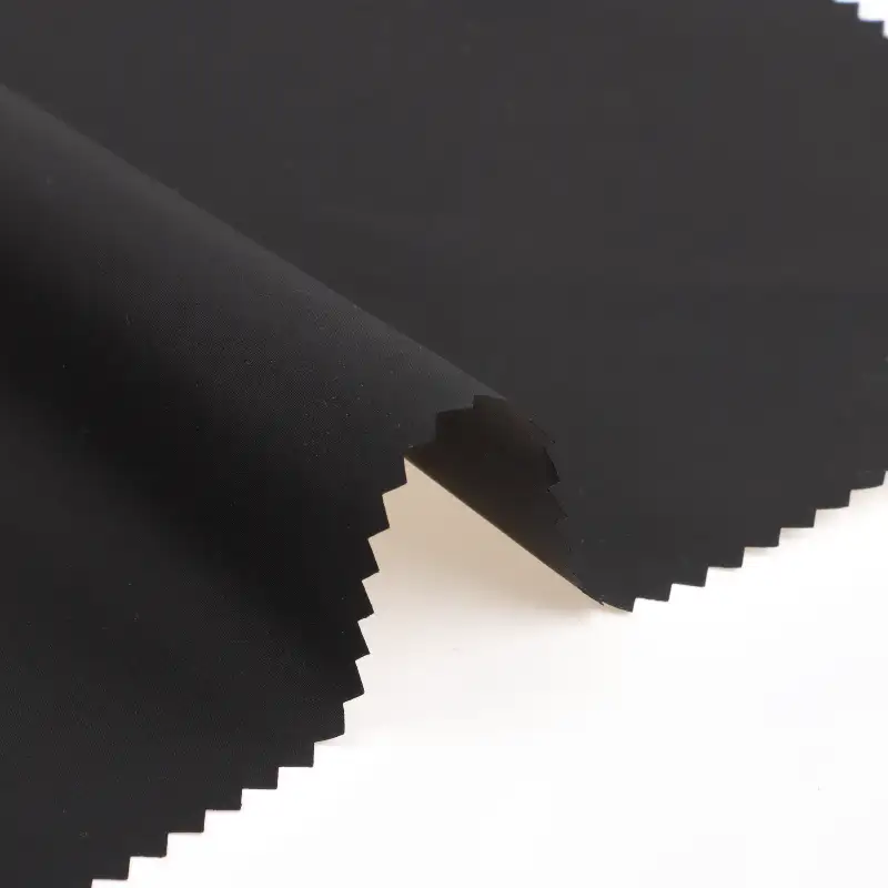 China Fabric for Jackets Polyester Pongee Synthetic Woven Fabric Polyester BLACK color buy from China wholesaler bulk order at wholesale price free worldwide shipping Alibaba