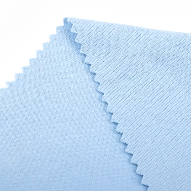 China Fabric for T-Shirt,Loungewear Interlock Knit Fabric Cotton Polyester Blue color buy from China wholesaler bulk order at wholesale price free worldwide shipping Alibaba