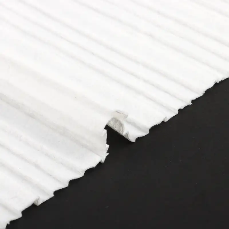 China Fabric for Skirt Super Soft Velour Knit Fabric Polyester Spandex White color buy from China wholesaler bulk order at wholesale price free worldwide shipping Alibaba