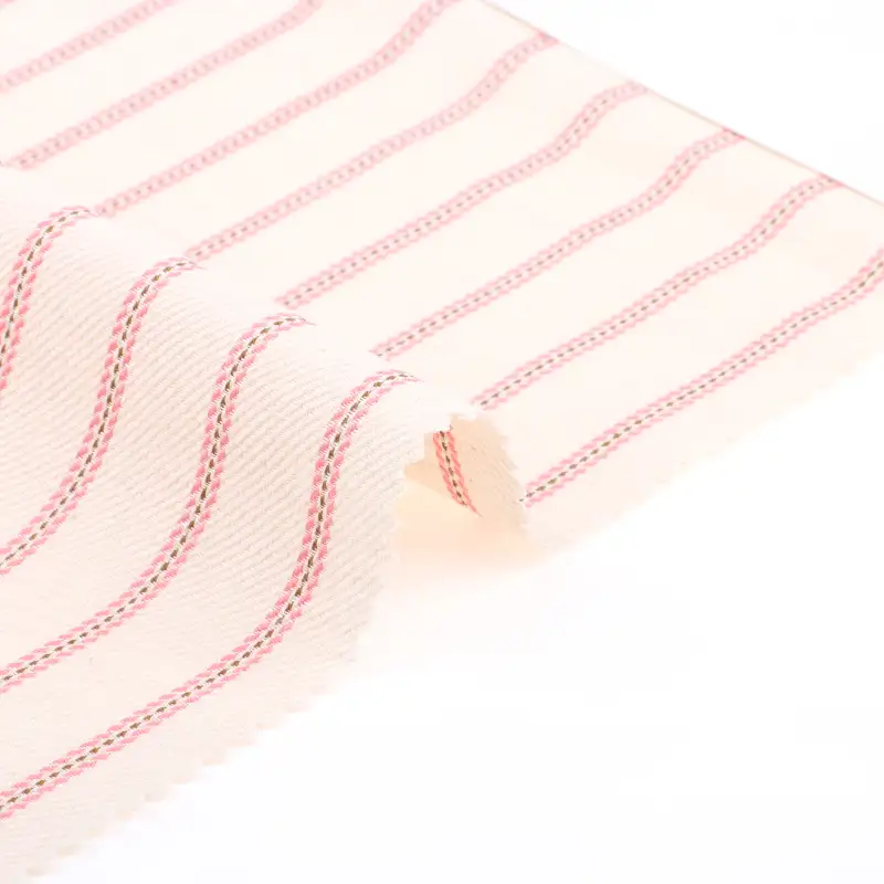 China Fabric for Shirt,Pants,Shorts Cotton Twill Natural Woven Fabric Linen Cotton stripe color buy from China wholesaler bulk order at wholesale price free worldwide shipping Alibaba