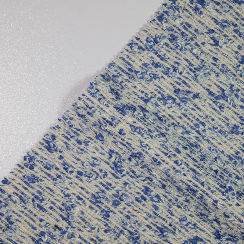 China Fabric for Pants,Jackets,Skirt,Uniform Chanel-Style Fabric Woolen Polyester Viscose Blue color buy from China wholesaler bulk order at wholesale price free worldwide shipping Alibaba