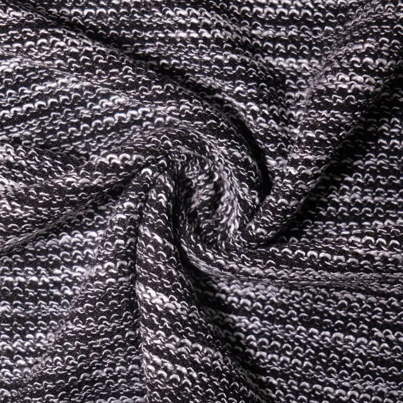 China Fabric for Open Cardigan (Sweater),Dresses (Cardigan Open) (Sweater),Skirt (Sweater) French Terry Knit Fabric Rayon Polyester Black color buy from China wholesaler bulk order at wholesale price free worldwide shipping Alibaba