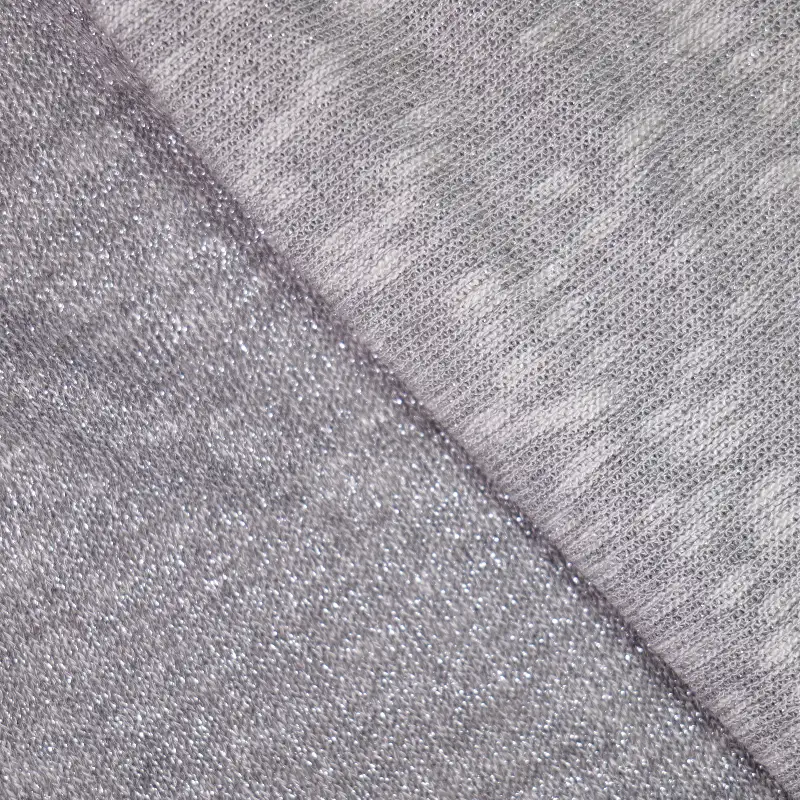 China Fabric for Open Cardigan (Sweater),Full-Zipper Cardigan (Sweater) Jacquard Knit Fabric Rayon Spandex Polyester Lurex Silver color buy from China wholesaler bulk order at wholesale price free worldwide shipping Alibaba