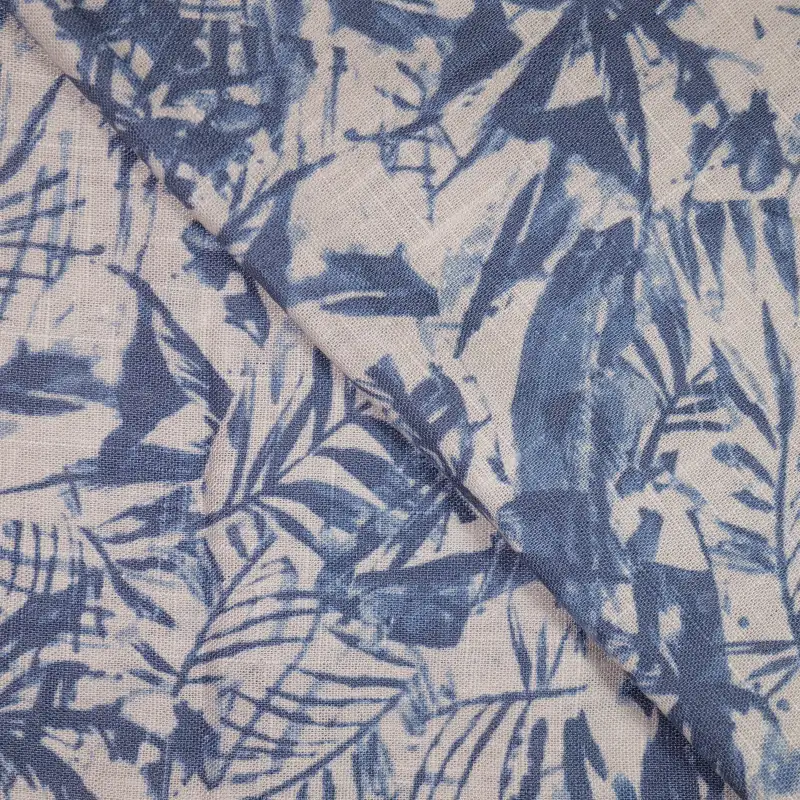 China Fabric for Blouse,Dresses (Pullover) (Sweater),Skirt (Sweater) Linen/Rayon Plain Natural Woven Fabric Rayon Flax Blue color buy from China wholesaler bulk order at wholesale price free worldwide shipping Alibaba