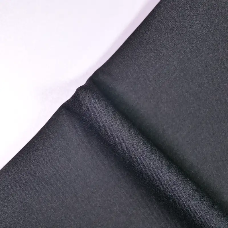 China Fabric for Jackets,Trench Coat,Suit,Skirt (Sweater) Twill Synthetic Woven Fabric Polyester Black color buy from China wholesaler bulk order at wholesale price free worldwide shipping Alibaba