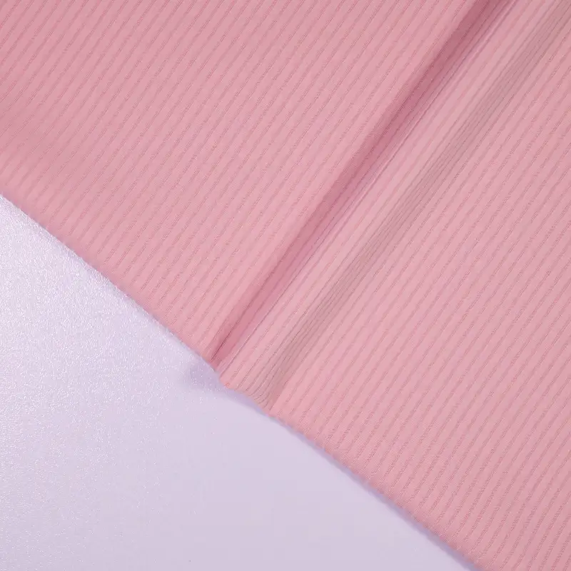 China Fabric for T-shirt (Sweater),Polo T-shirt (Sweater),Yoga Pants,Sports Bras Four-way Stretch (Bi-Stretch) Knit Fabric Polyester Spandex Pink color buy from China wholesaler bulk order at wholesale price free worldwide shipping Alibaba