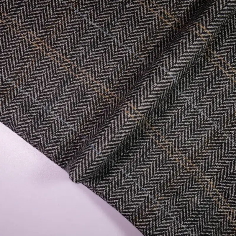 China Fabric for Pants,Jackets,Blazer,Overcoat Chanel-Style Fabric Woolen Polyester Wool Chemical Fiber DarkGrey color buy from China wholesaler bulk order at wholesale price free worldwide shipping Alibaba
