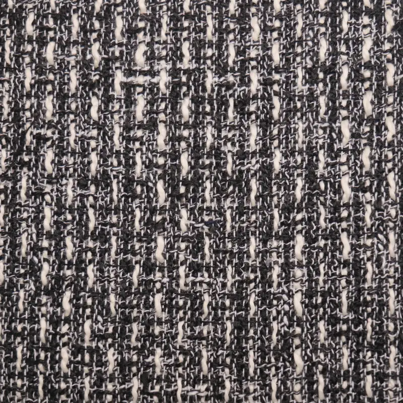 China Fabric for Blazer,Trench Coat,Overcoat Chanel-Style Fabric Woolen Polyester white&black color buy from China wholesaler bulk order at wholesale price free worldwide shipping Alibaba