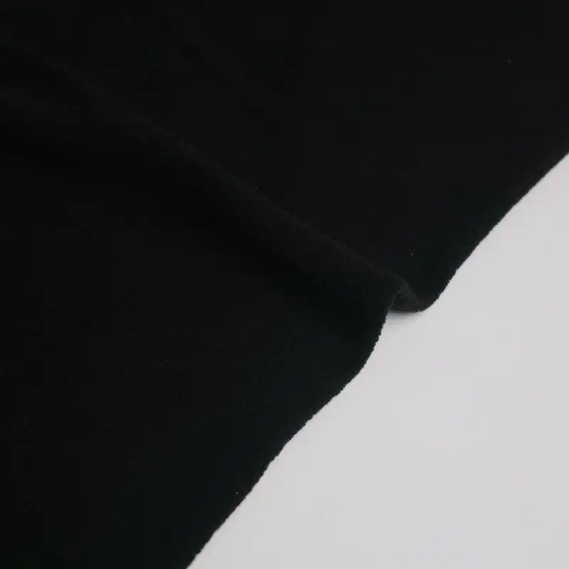 China Fabric for Hoodie Polar Fleece Knit Fabric Poly Lactic Acid（PLA) Polyester Black color buy from China wholesaler bulk order at wholesale price free worldwide shipping Alibaba