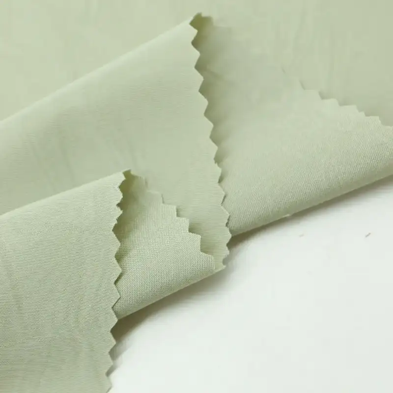 China Fabric for Shirt,Blouse,Shirt Long Sleeve Button (Sweater) Twill Synthetic Woven Fabric Polyester Spandex pea green color buy from China wholesaler bulk order at wholesale price free worldwide shipping Alibaba