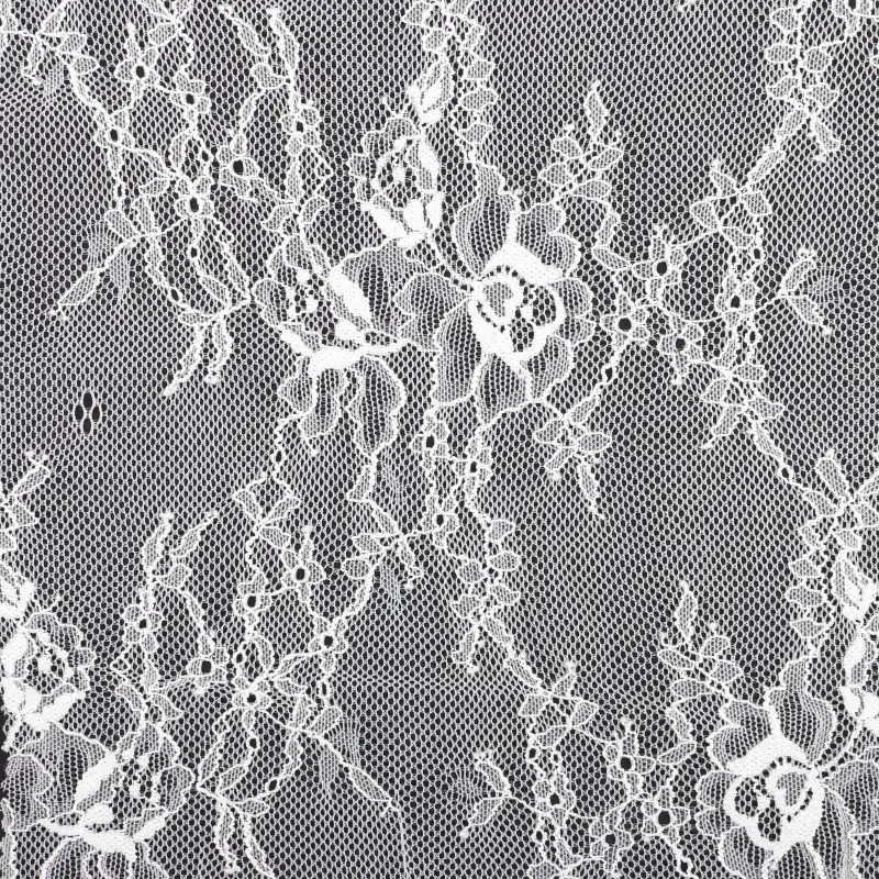 China Fabric for Crop Top,Lingerie,Skirt (Sweater) Lace Knit Fabric Nylon Spandex white color buy from China wholesaler bulk order at wholesale price free worldwide shipping Alibaba