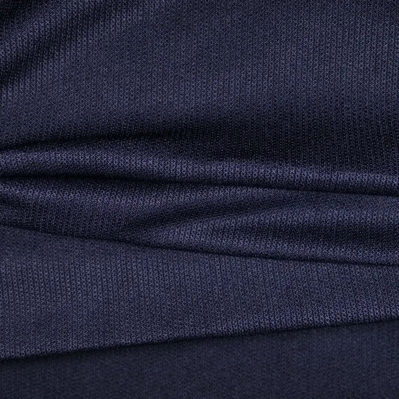 China Fabric for Pants,Open Cardigan (Sweater),Knitted Jacket (Sweater),Knitted Trousers (Sweater) Jacquard Knit Fabric Polyester Navy color buy from China wholesaler bulk order at wholesale price free worldwide shipping Alibaba