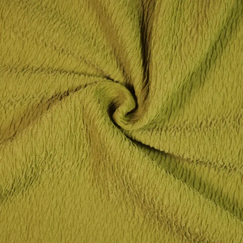 China Fabric for Pants,Over Shirt Crepe Knit Fabric Polyester Spandex Green color buy from China wholesaler bulk order at wholesale price free worldwide shipping Alibaba