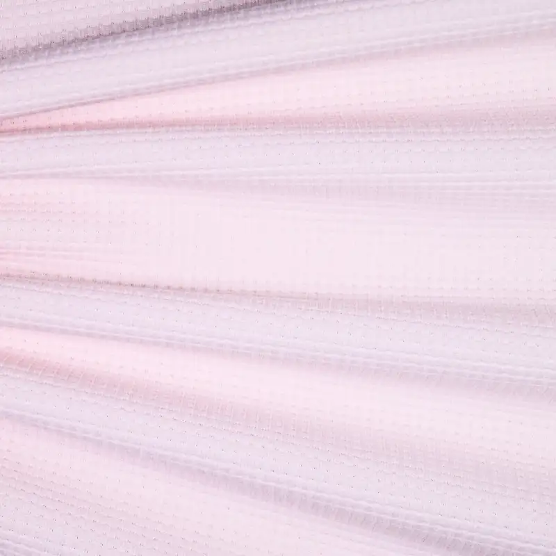 China Fabric for Full-Zipper Cardigan (Sweater),Knitted Jacket (Sweater),Knitted Trousers (Sweater),Women's Pants (Sweater) Waffle Knit Fabric Polyester Pink color buy from China wholesaler bulk order at wholesale price free worldwide shipping Alibaba