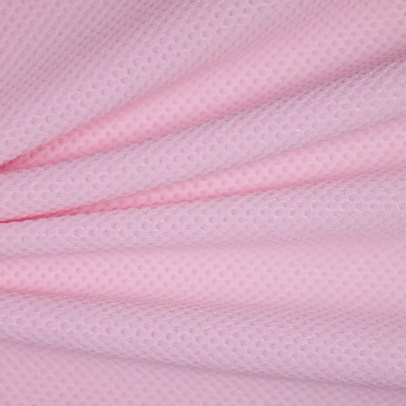 China Fabric for Pants,Crop Top,Polo T-shirt (Sweater),Women's Pants (Sweater) Jacquard Knit Fabric Polyester Spandex Pink color buy from China wholesaler bulk order at wholesale price free worldwide shipping Alibaba