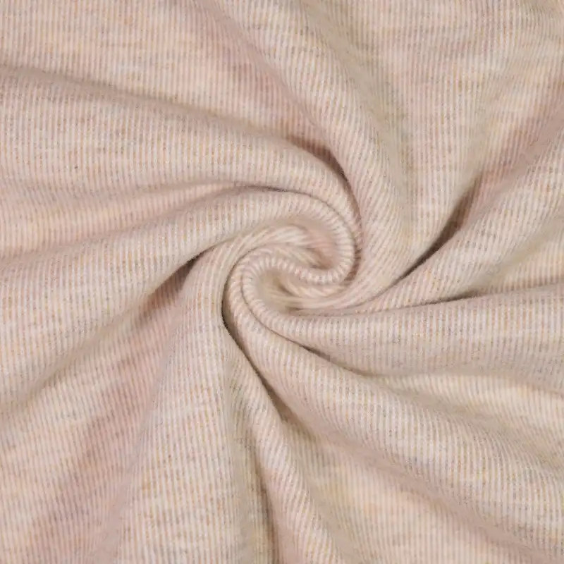 China Fabric for Hoodie,Round Neck Pullover (Sweater),Crop Top Pullover (Sweater),Hoodie  (Sweater),Knitted Trousers (Sweater) Double-side fleece Knit Fabric Polyester Rayon Spandex Beige color buy from China wholesaler bulk order at wholesale price free worldwide shipping Alibaba