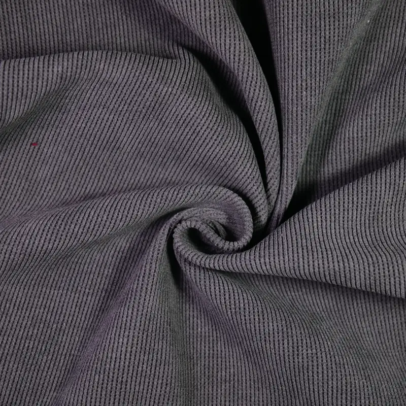 China Fabric for Pants,Blazer,Knitted Trousers (Sweater),Over Shirt knitted Corduroy Knit Fabric Polyester Spandex Gray color buy from China wholesaler bulk order at wholesale price free worldwide shipping Alibaba