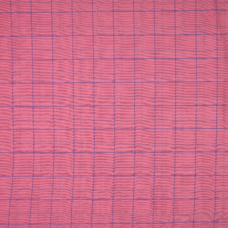 China Fabric for Blouse,Crop Top,Skirt Yarn Dyed Check Woven Blended Fabric Cotton Silk HotPink color buy from China wholesaler bulk order at wholesale price free worldwide shipping Alibaba