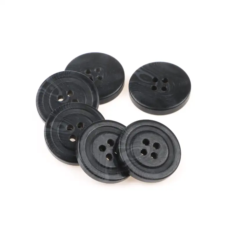 Black 4 holes Resin Button for Jackets buy garments accessories in bulk from China wholesaler at wholesale price free worldwide shipping Alibaba