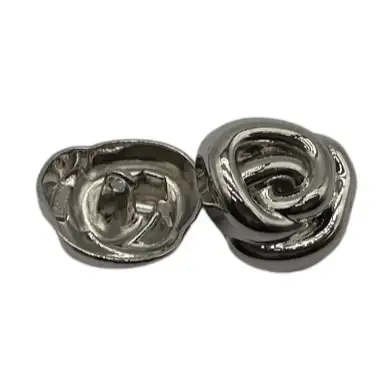Silver 1 holes Metal Button for Jackets buy garments accessories in bulk from China wholesaler at wholesale price free worldwide shipping Alibaba