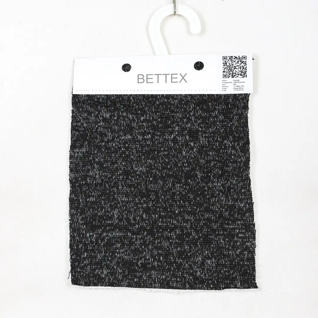 China Fabric for Loungewear,Sweatshirt,Hoodie Hacci Knit Fabric Polyester Black/White color buy from China wholesaler bulk order at wholesale price free worldwide shipping Alibaba