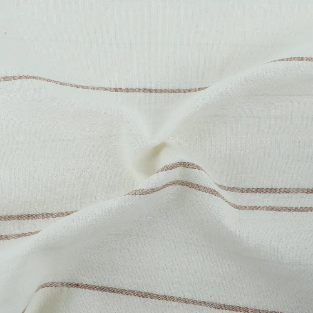 Bangladesh Fabric for Shirt,Crop Top,Skirt,Over Shirt Linen/Cotton Plain Natural Woven Fabric Linen Cotton off White and Brown Print color buy from Bangladesh wholesaler bulk order at wholesale price free worldwide shipping Alibaba